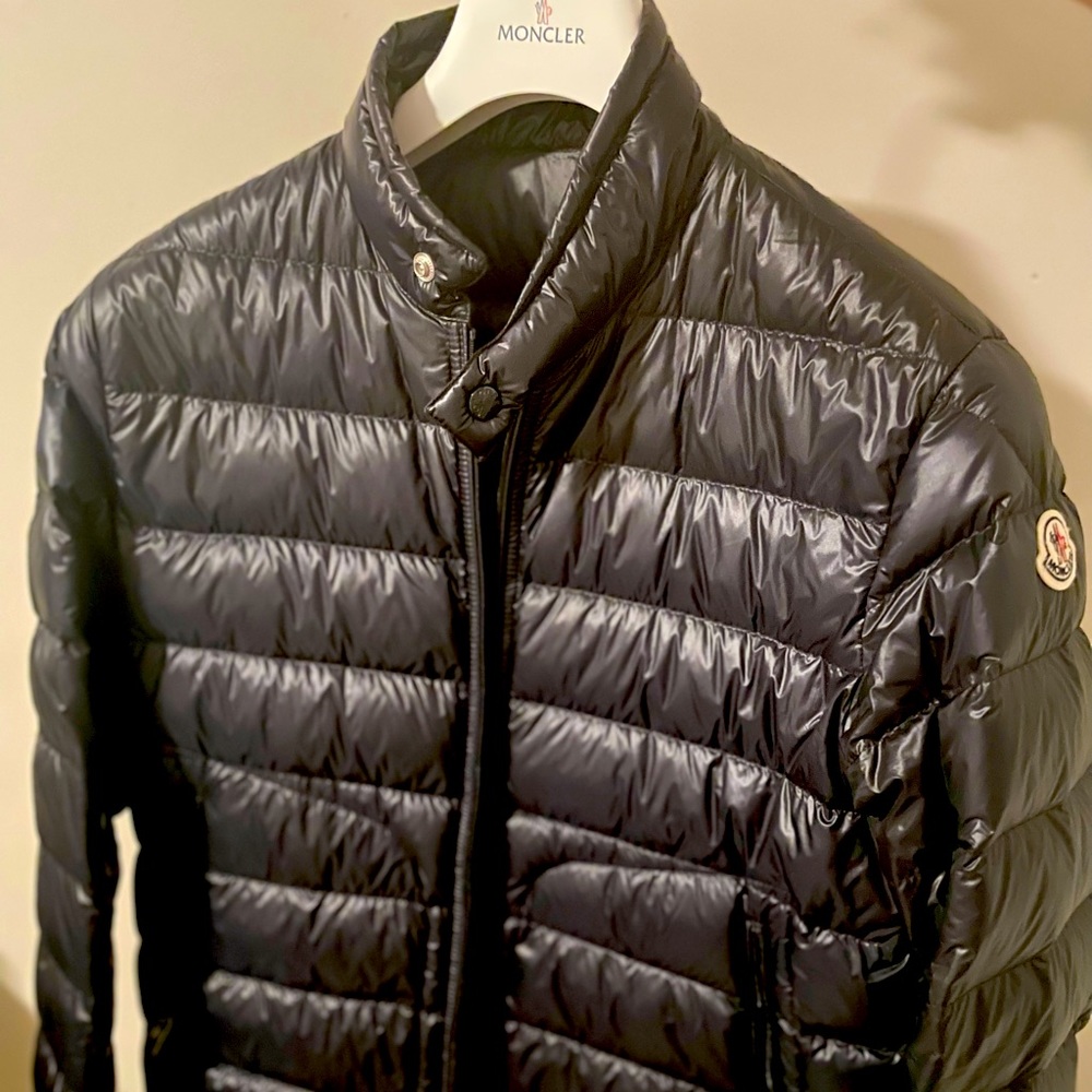 Moncler Acorus Down Jacket - Navy, Size 2